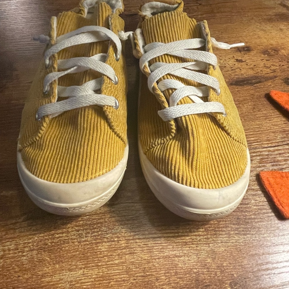Time and Tru Yellow Corduroy Sneakers